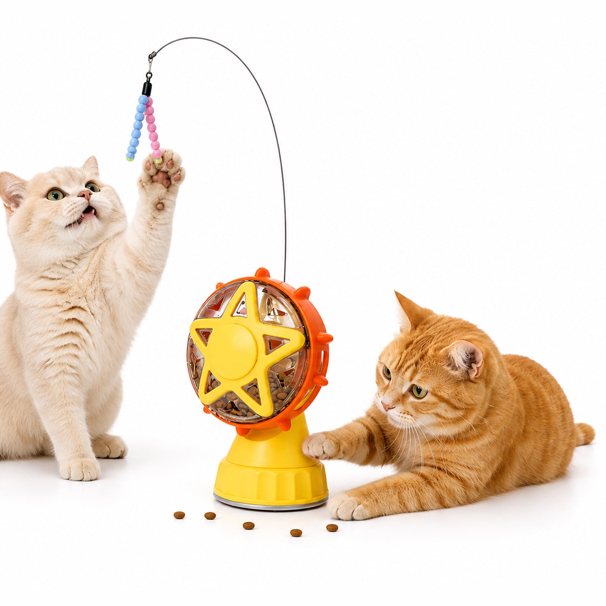 PawsPik® Interactive Spinning Wheel Snack Feeder & Teaser Kitten Toy