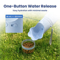 Load image into Gallery viewer, PawsPik® Paw Shaped 2-in-1 Pet Travel Bottle with Food Storage for Dogs & Cats, Blue
