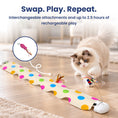 Load image into Gallery viewer, PawsPik® Feather Mat Butterfly Spinner Electronic Hide & Seek Cat Toy, White
