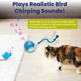 Load image into Gallery viewer, PawsPik® Cat Toy Chirp & Chase Motion Activated Cat Ball with LED Lights
