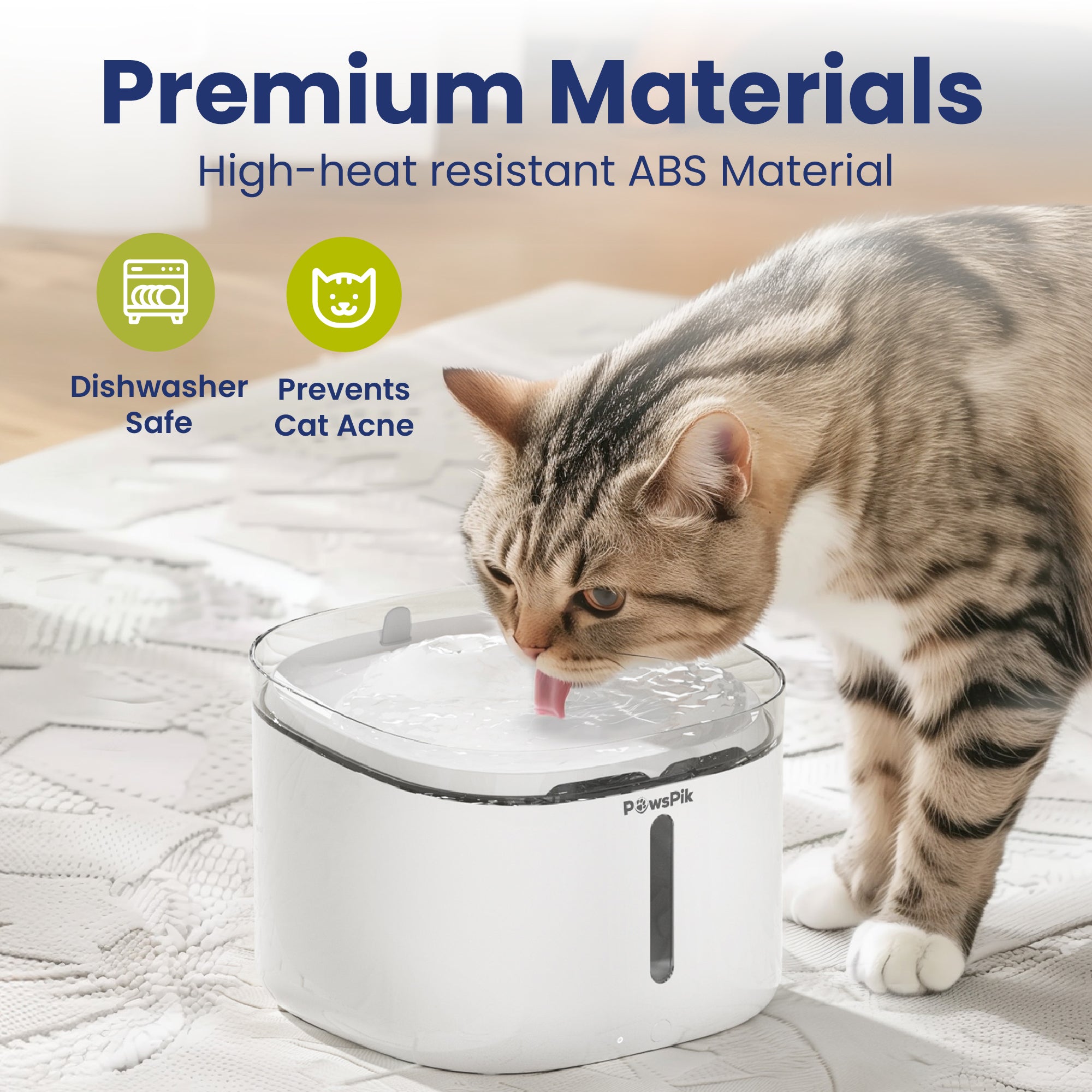 PawsPik® NOVA-01 Wireless Waterpower Separation Rechargeable Dog & Cat Water Fountain