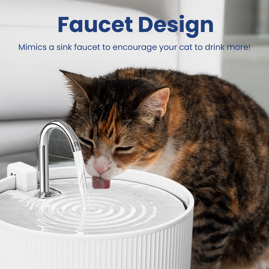 PawsPik® Serenity Faucet Ceramic Cat Fountain