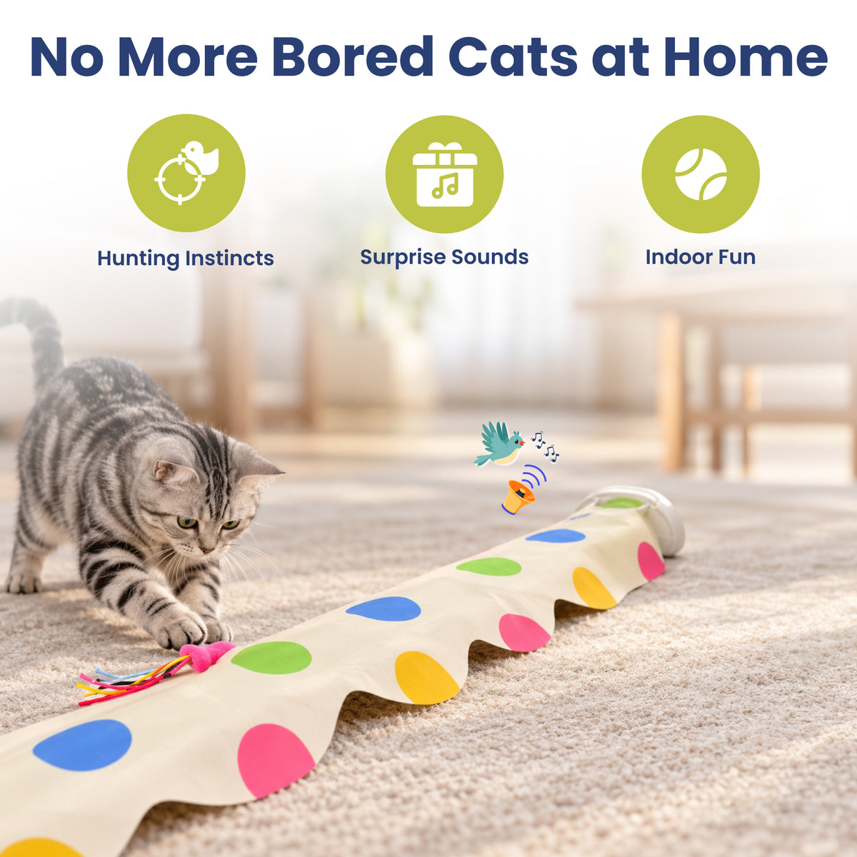PawsPik® Feather Mat Butterfly Spinner Electronic Hide & Seek Cat Toy, White