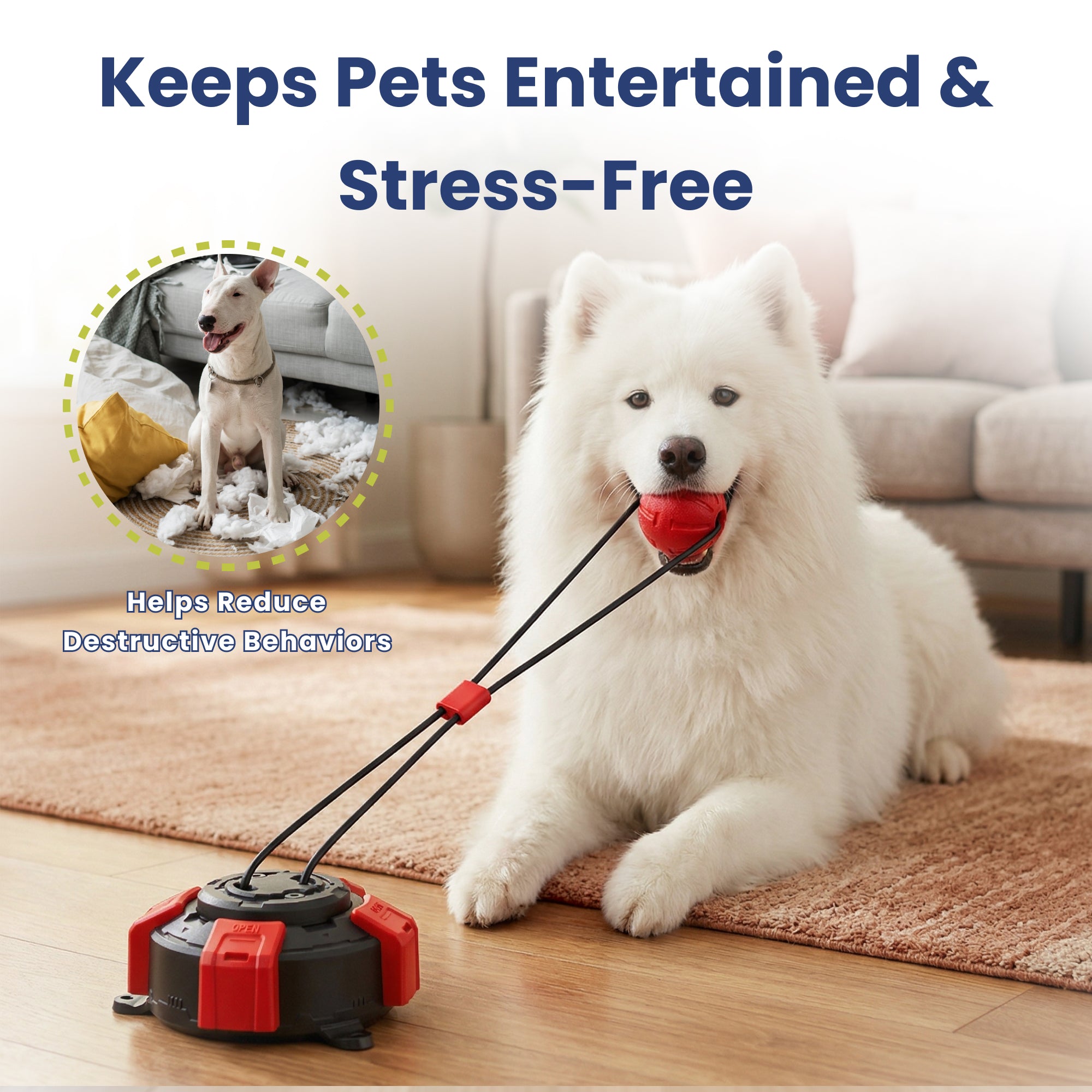 PawsPik® Interactive Tug & Pull Dog Toy with Suction Base