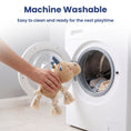 Load image into Gallery viewer, PawsPik® Unicorn Squeaky Crinkle Plush Rope Tug & Chew Dog Toy, Beige

