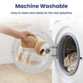 Load image into Gallery viewer, PawsPik® Sloth Squeaky Crinkle Plush Rope Tug & Chew Dog Toy, Beige
