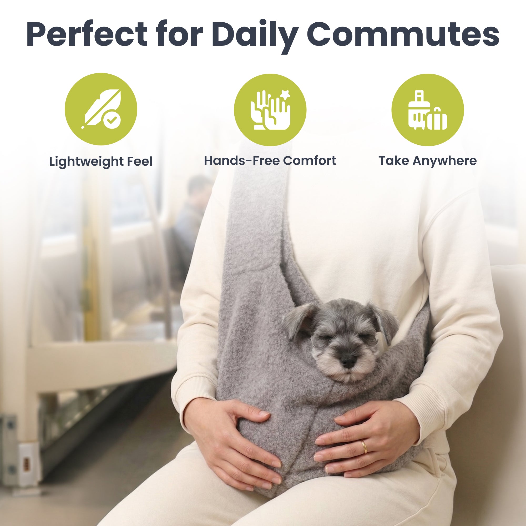 PawsPik® Snuggle Sling Plush Pet Carrying Bag
