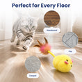 Load image into Gallery viewer, PawsPik® Interactive Spinning Feather Chick Electronic Plush Cat Toy, Yellow
