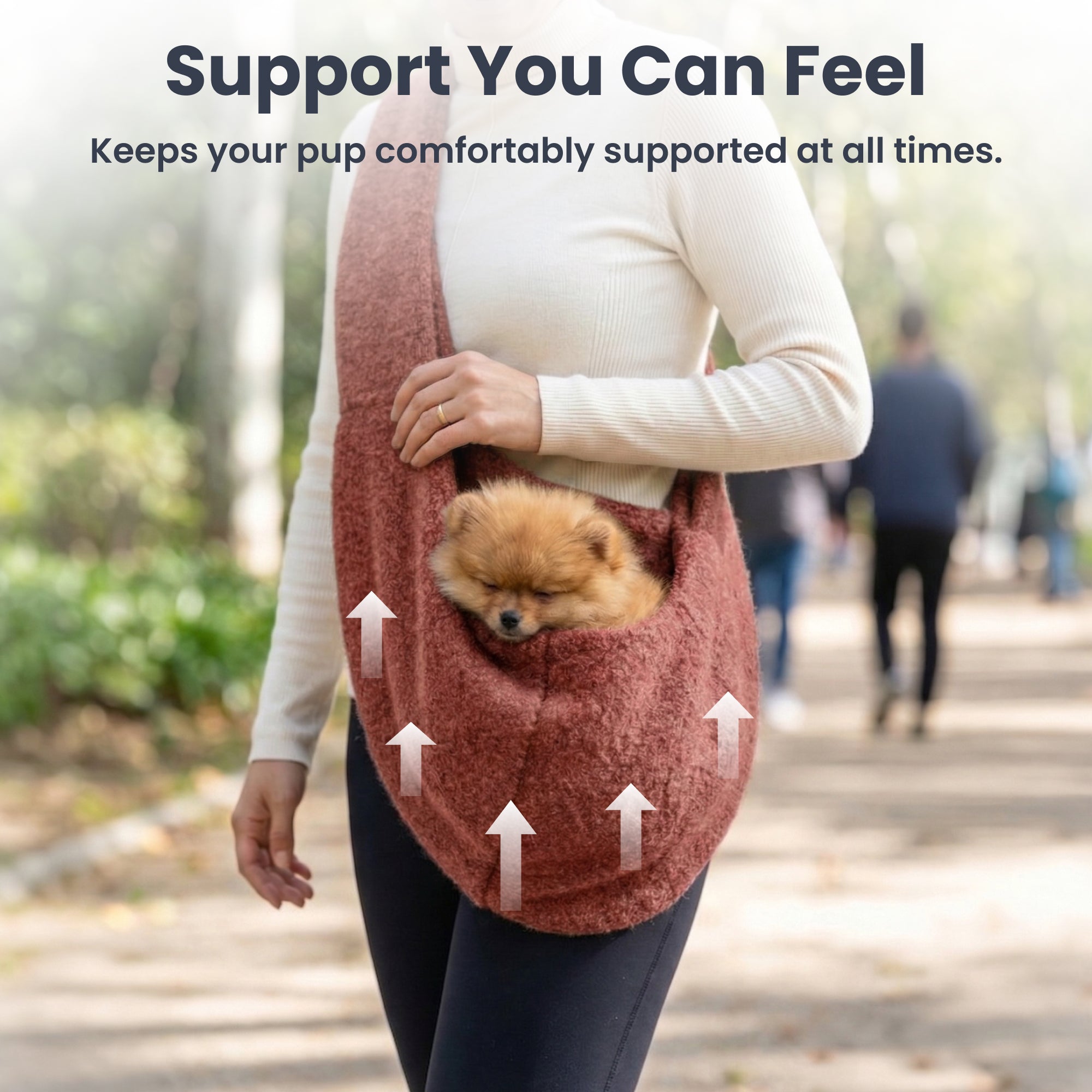 PawsPik® Snuggle Sling Plush Pet Carrying Bag