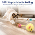 Load image into Gallery viewer, PawsPik® Interactive Spinning Feather Chick Electronic Plush Cat Toy, Yellow
