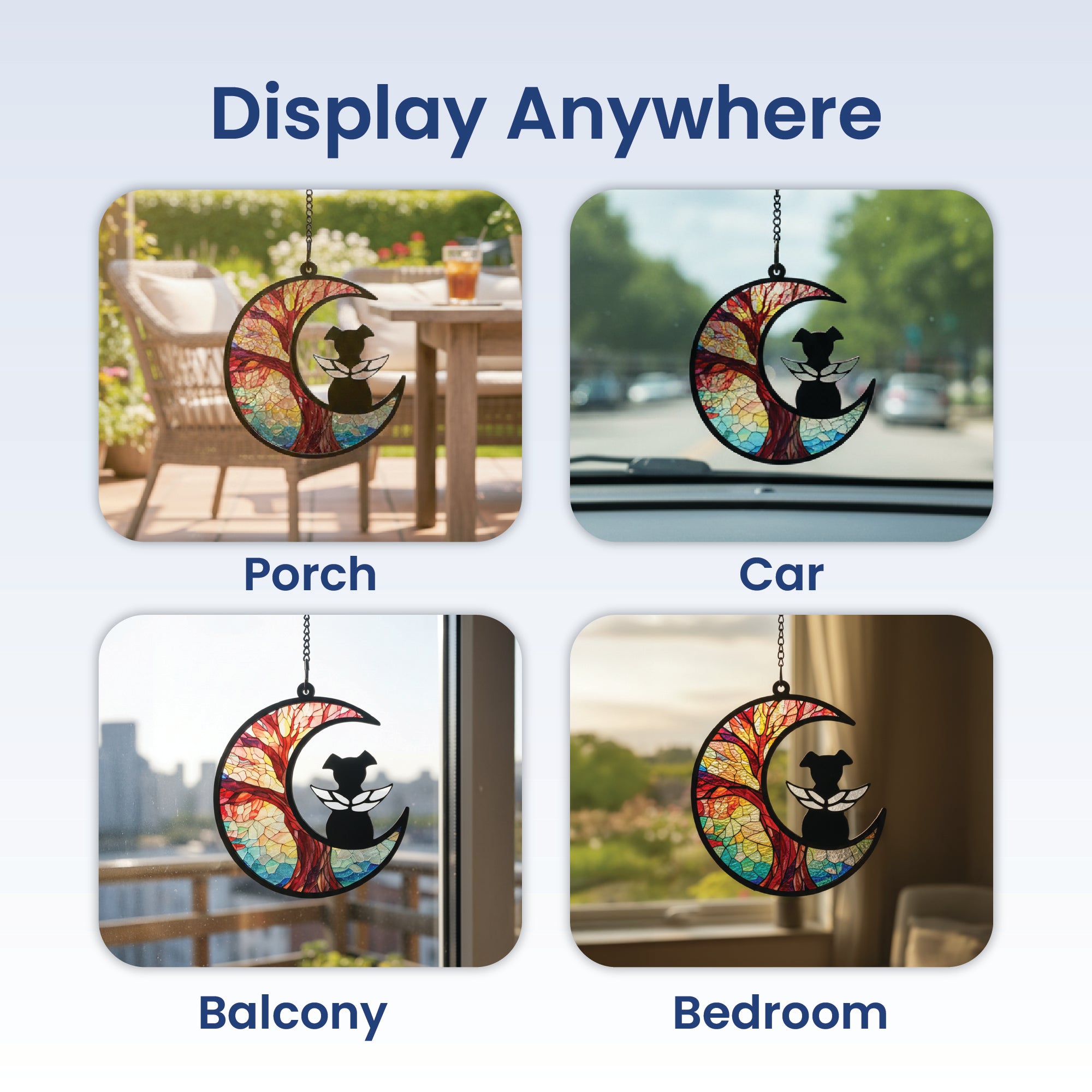 PawsPik® Personalized Angel Memorial Pet Suncatcher with Sympathy Card