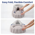 Load image into Gallery viewer, PawsPik® 3-in-1 Convertible Plush Cave & Donut Bolster Dog & Cat Bed, Medium
