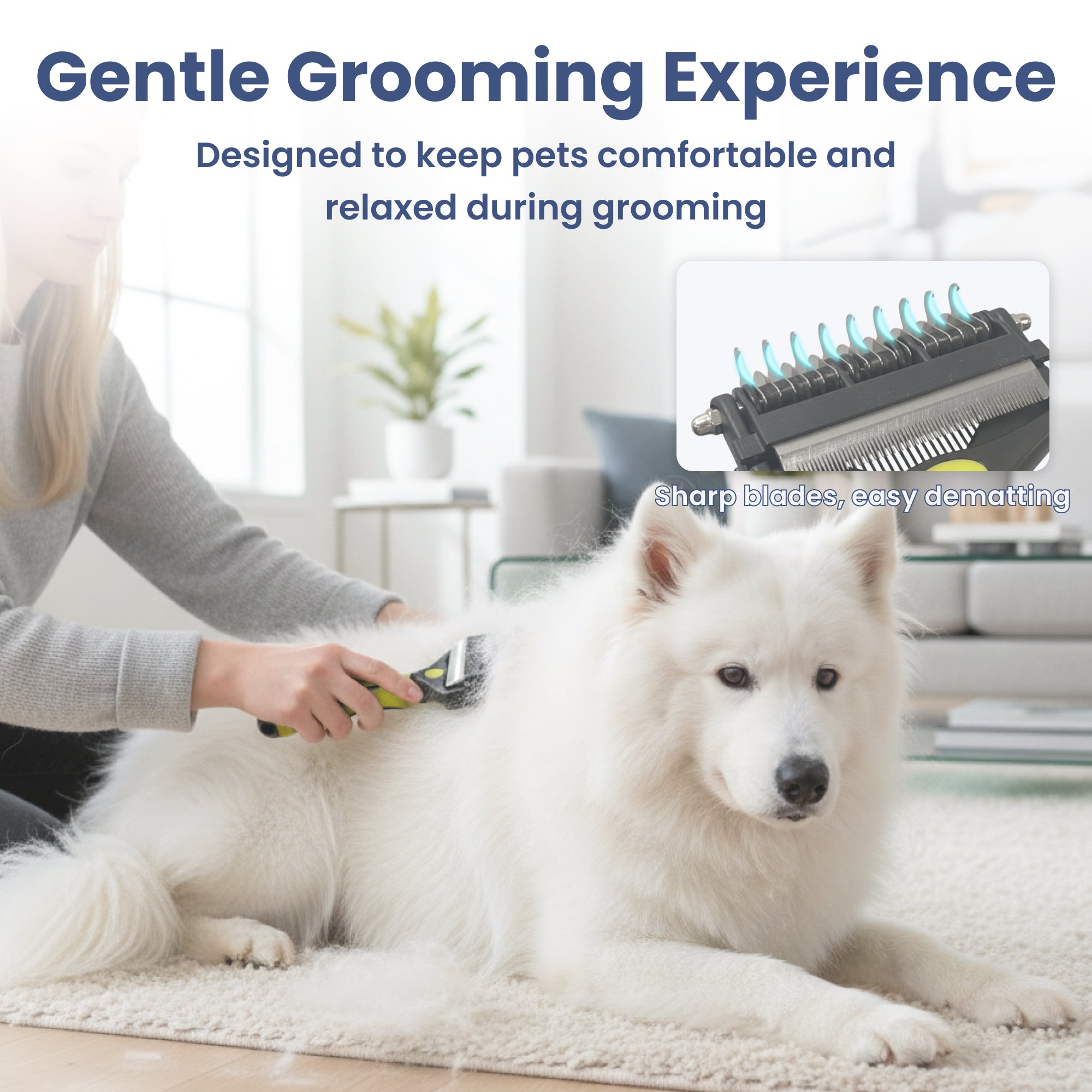 PawsPik® 3-in-1 Grooming Rake, Deshedder & Comb Combo Dog Brush