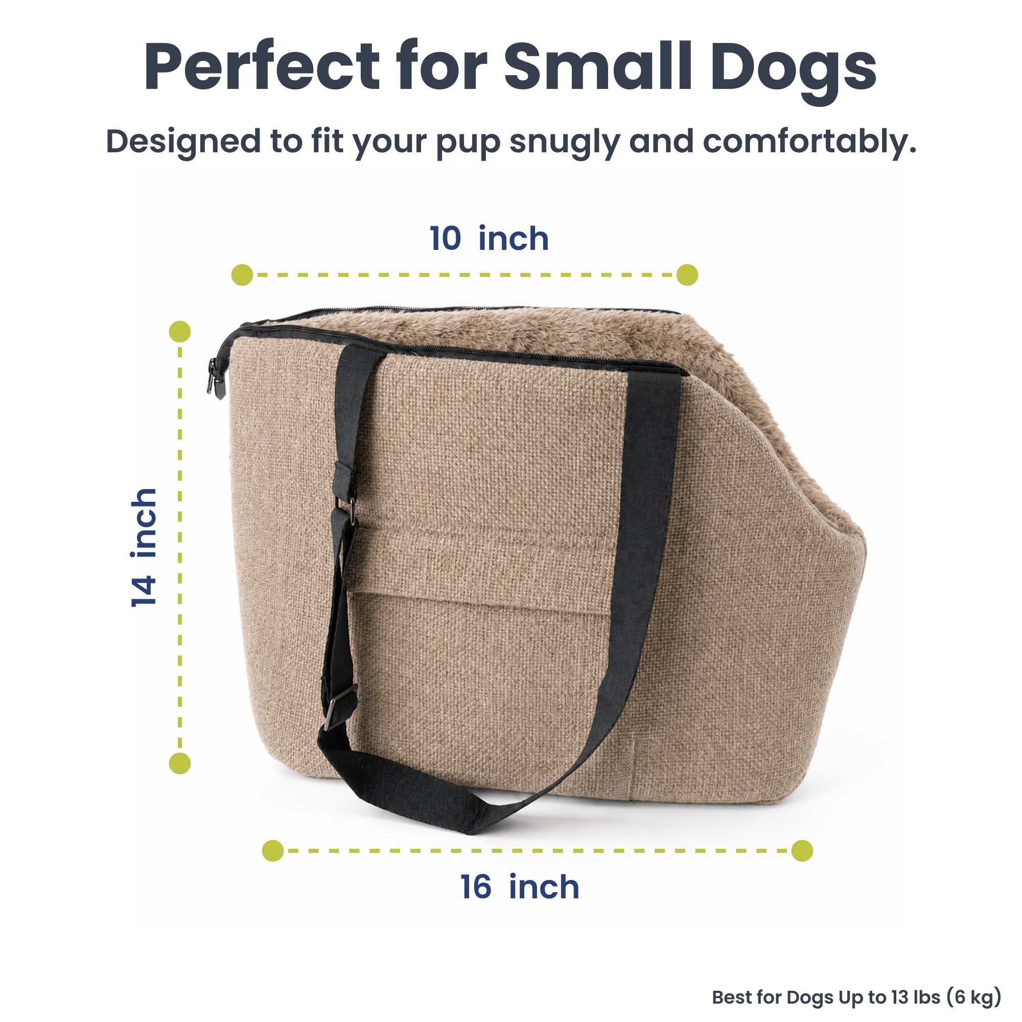 PawsPik® TinyTrek Plush Dog & Cat Carrier Bag