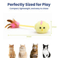 Load image into Gallery viewer, PawsPik® Interactive Spinning Feather Chick Electronic Plush Cat Toy, Yellow

