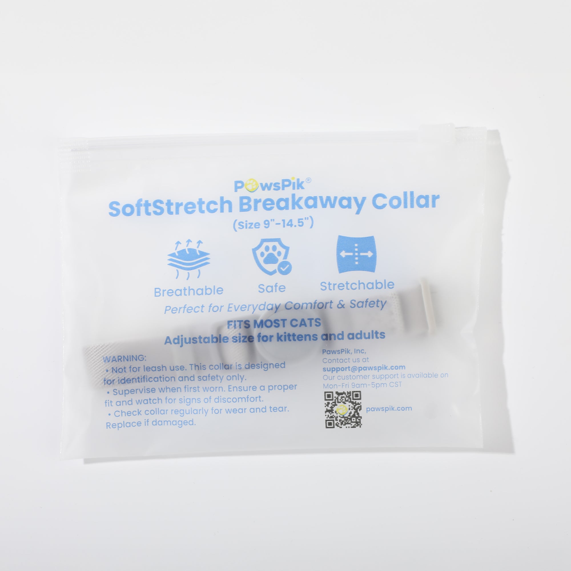 PawsPik® SoftStetch Breakaway Cat Collar