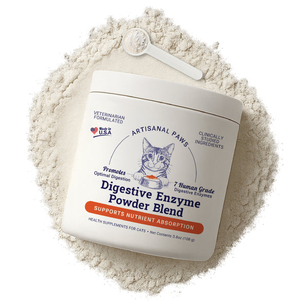 Artisanal Paws® Digestive Enzyme Support Formula Powder Supplement for Cats, 3.8-oz