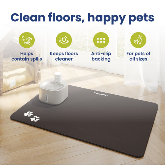 PawsPik® Fast Absorbing & Non-Slip Rubber Pet Feeding Mat