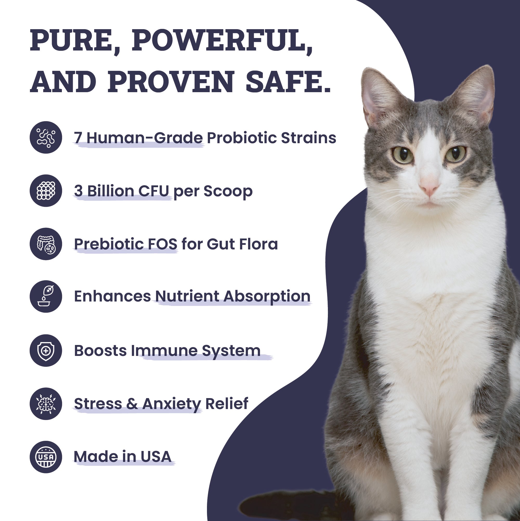 Artisanal Paws™ Digestive Probiotic & Prebiotic Blend Powder Supplement for Cats, 3.8-oz