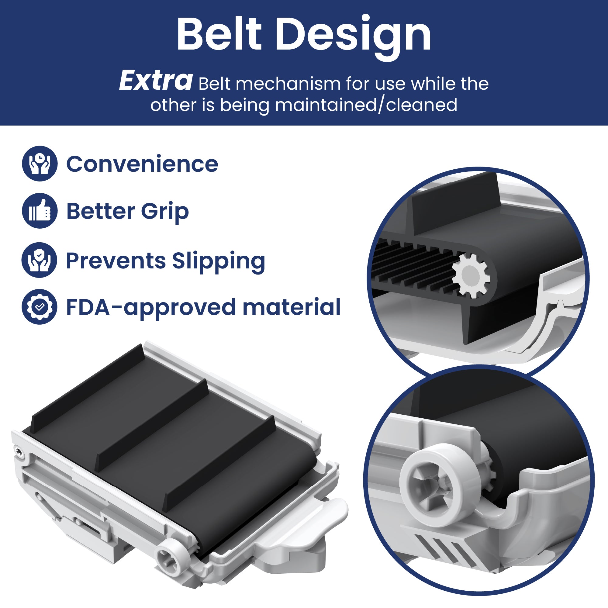 An engineering diagram depicting a belt design tailored for a belt drive, highlighting its functional elements and configuration.