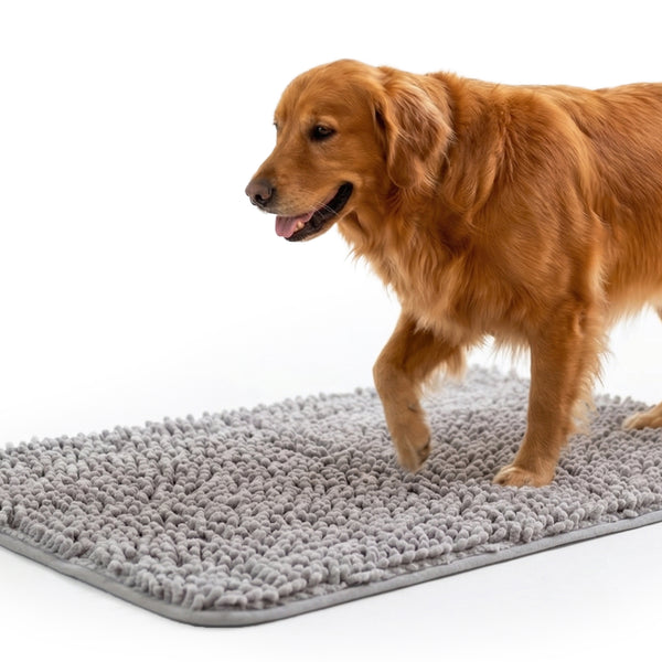 PawsPik® Super Absorbent Microfiber Dog Doormat, Gray