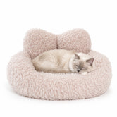 PawsPik® Heart-Shaped Plush Comfort Bolster Dog & Cat Bed with Removable Cover