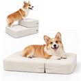 Load image into Gallery viewer, PawsPik® 2-in-1 Foldable Cushion & Dog & Cat Stair, Beige
