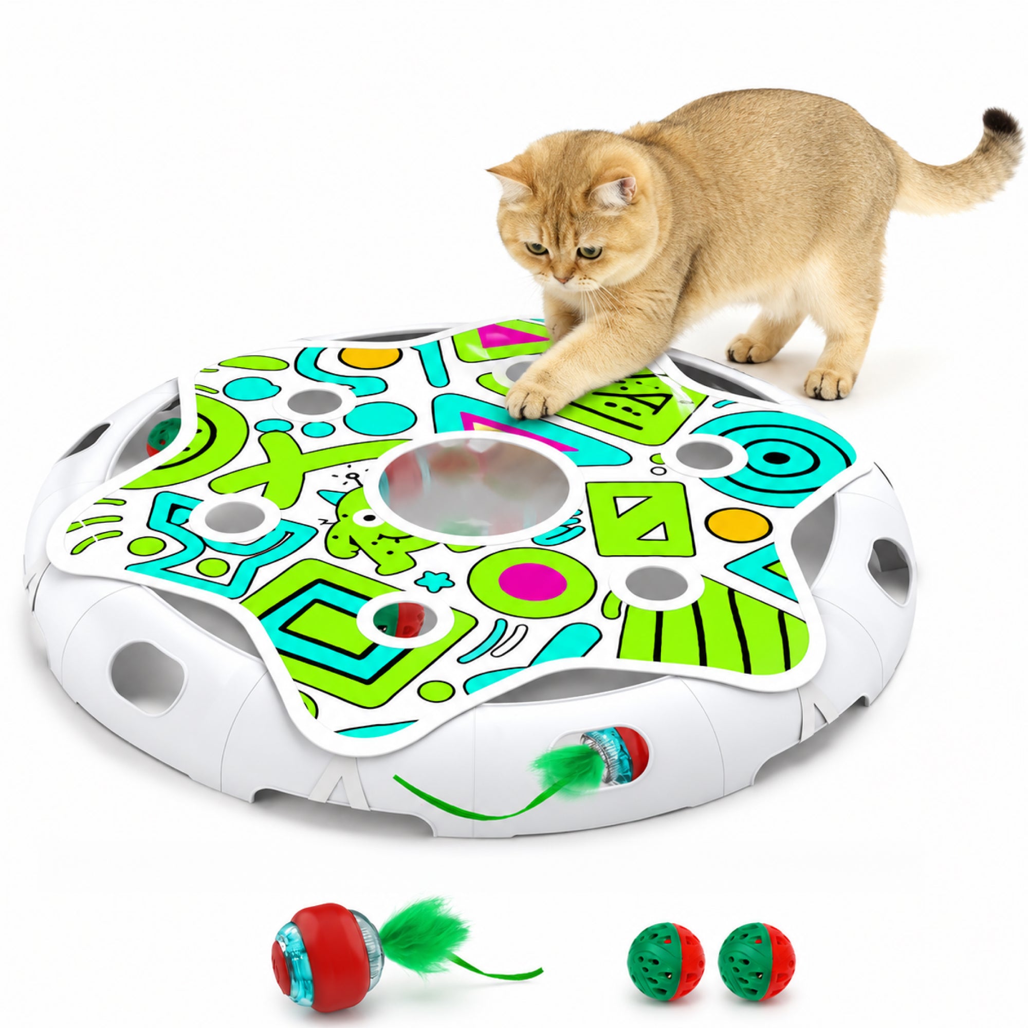 PawsPik® Spin & Chase Interactive Smart Cat Toy