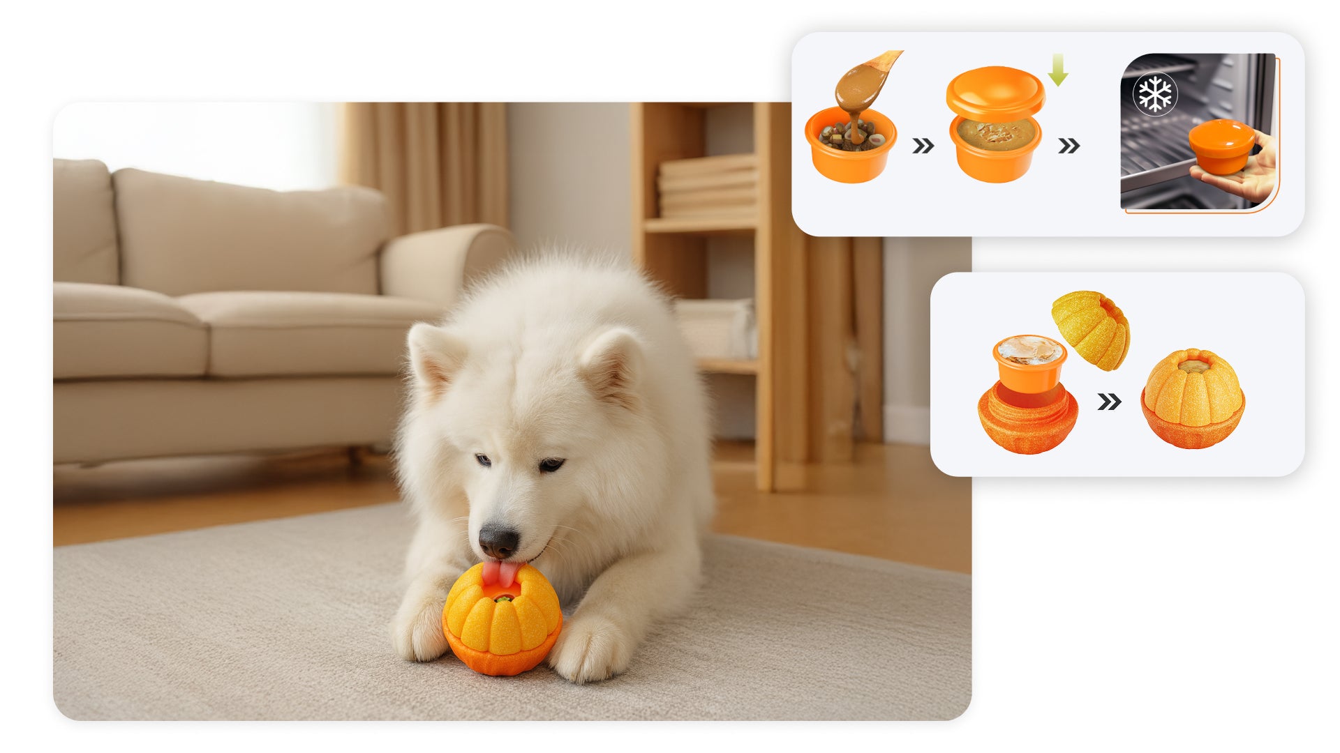 PawsPik® 2-in-1 Rolling Treat Dispenser & Frozen Lick Enrichment Dog T