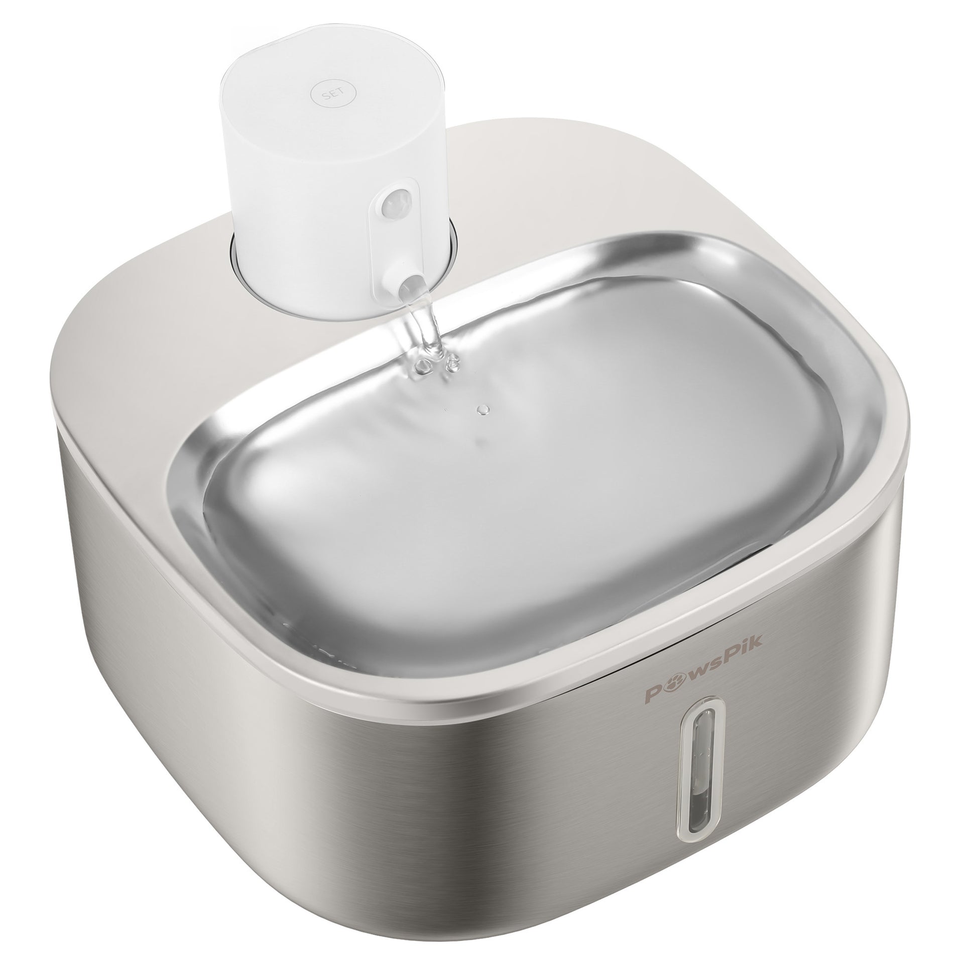 PawsPik | Stainless-Steel Battery-Operated Cat Water Fountain