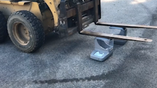 portionpro rx enduring another heavy object to showcase its durablity