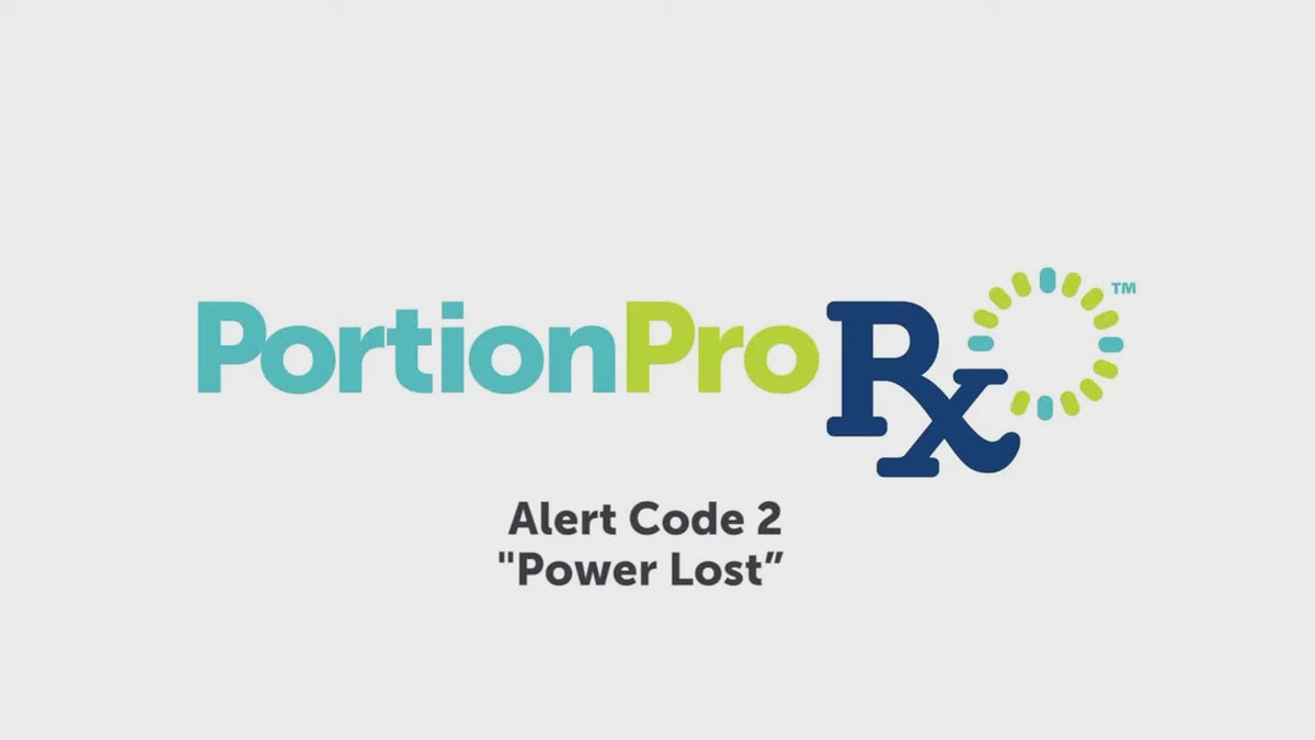 guide on how to fix the alert code 2 for the portionpro rx. This code indicates that power has been lost to the product and must be fixed